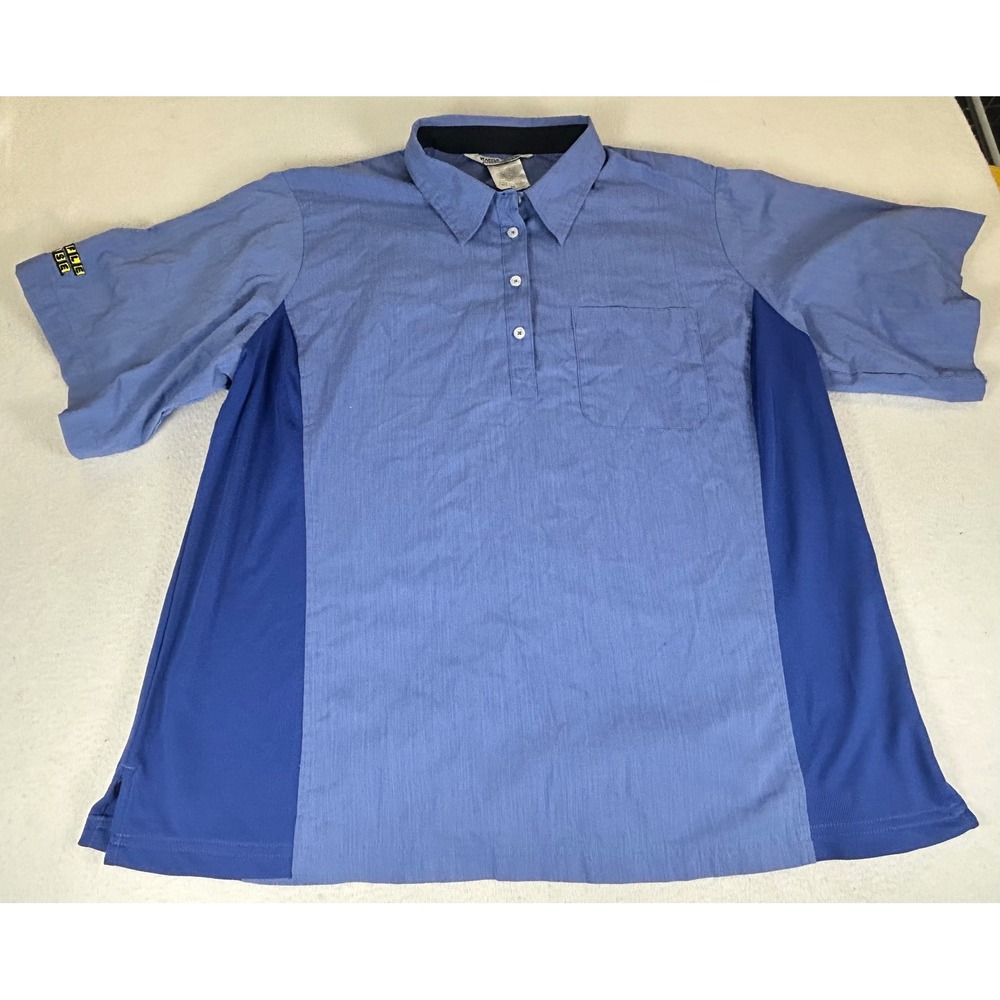 Waffle House Polo Shirt Mens 2X Blue Workwear Americana 75352